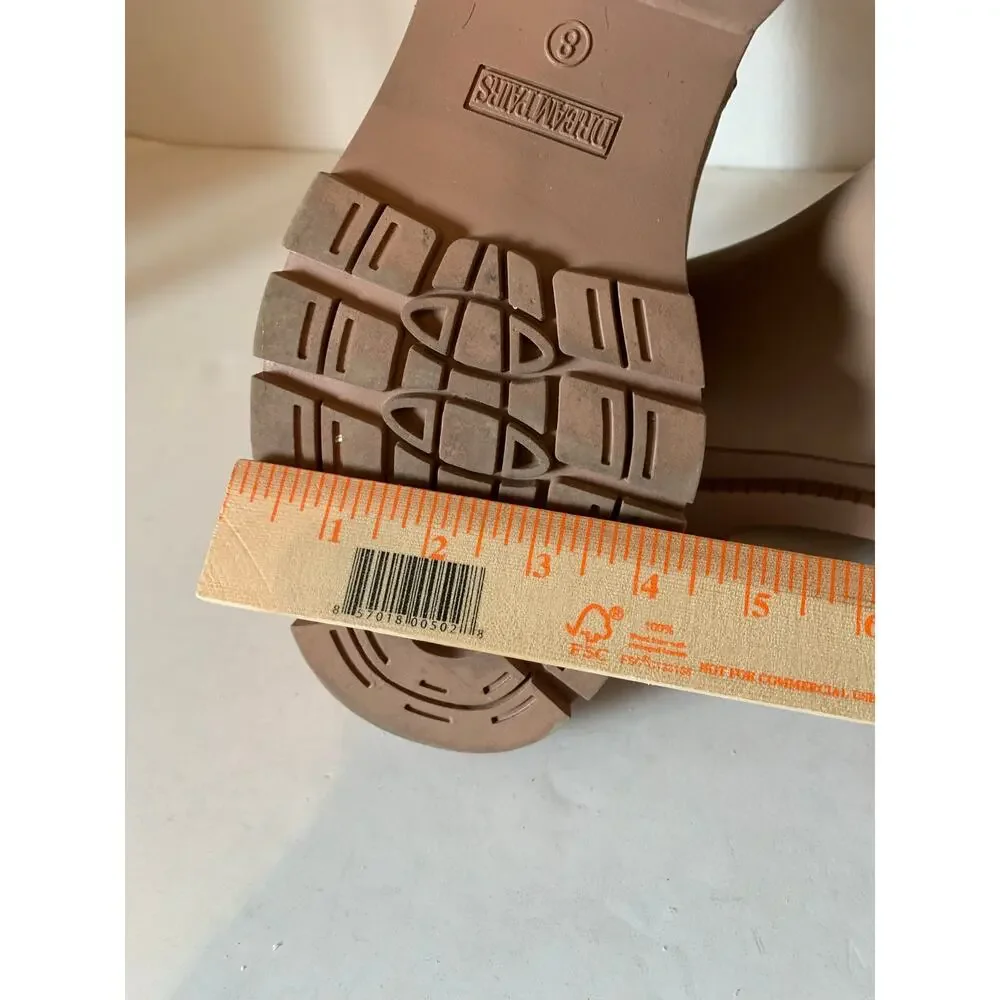 Dream Pairs chunky Chelsea boots tan size 8 Lug biker